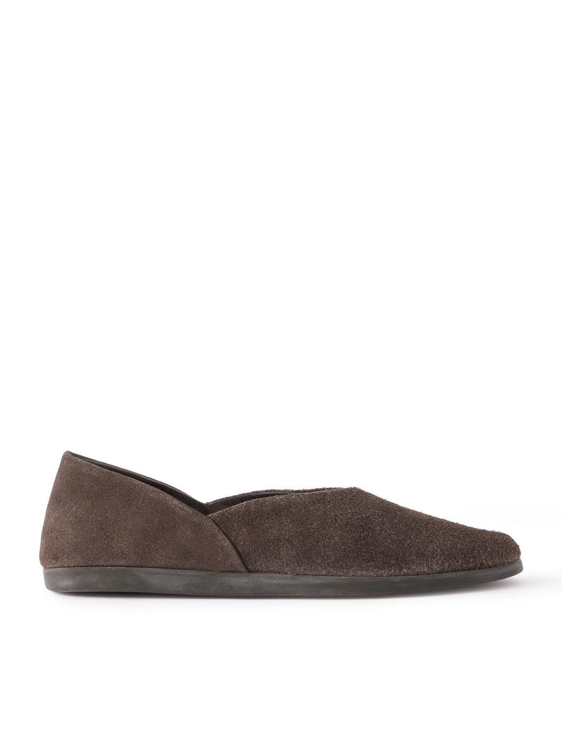 Stòffa Suede Slippers In Brown