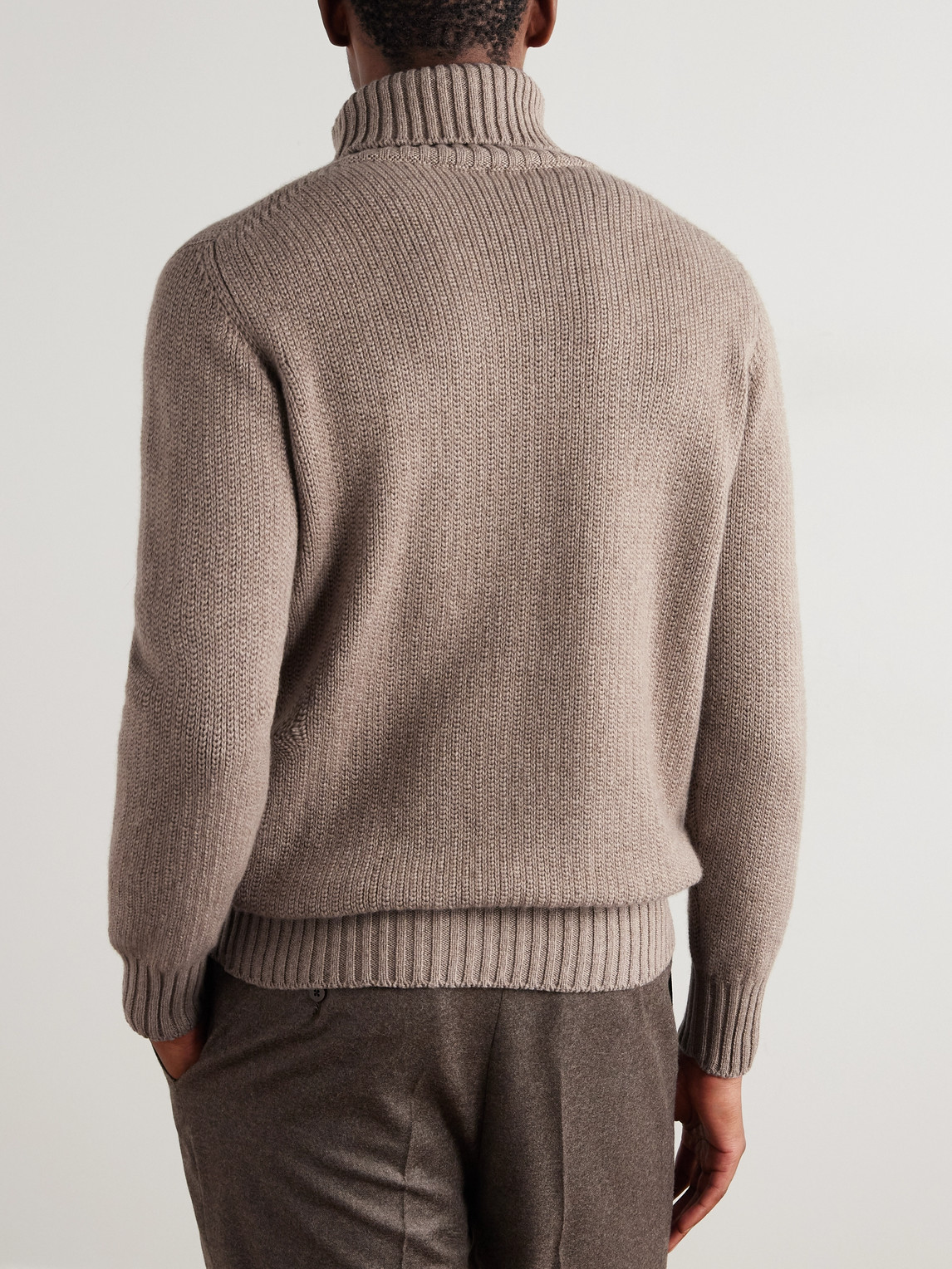 Stòffa Cashmere Rollneck Sweater In Brown