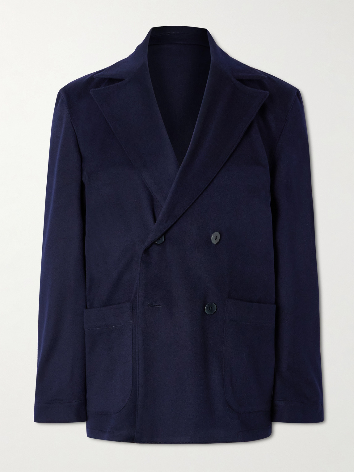 Stòffa Double-breasted Cashmere Jacket In Blue