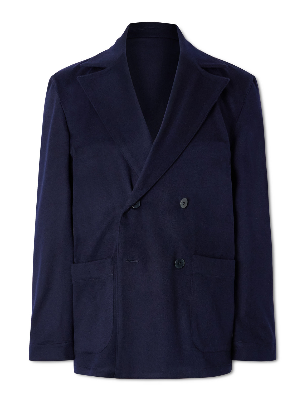 Stòffa Double-breasted Cashmere Jacket In Blue
