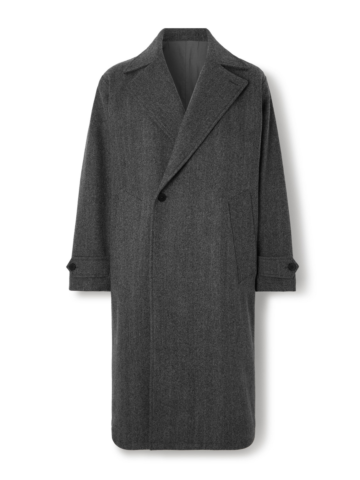 Stòffa Asymmetric Wool Coat In Gray