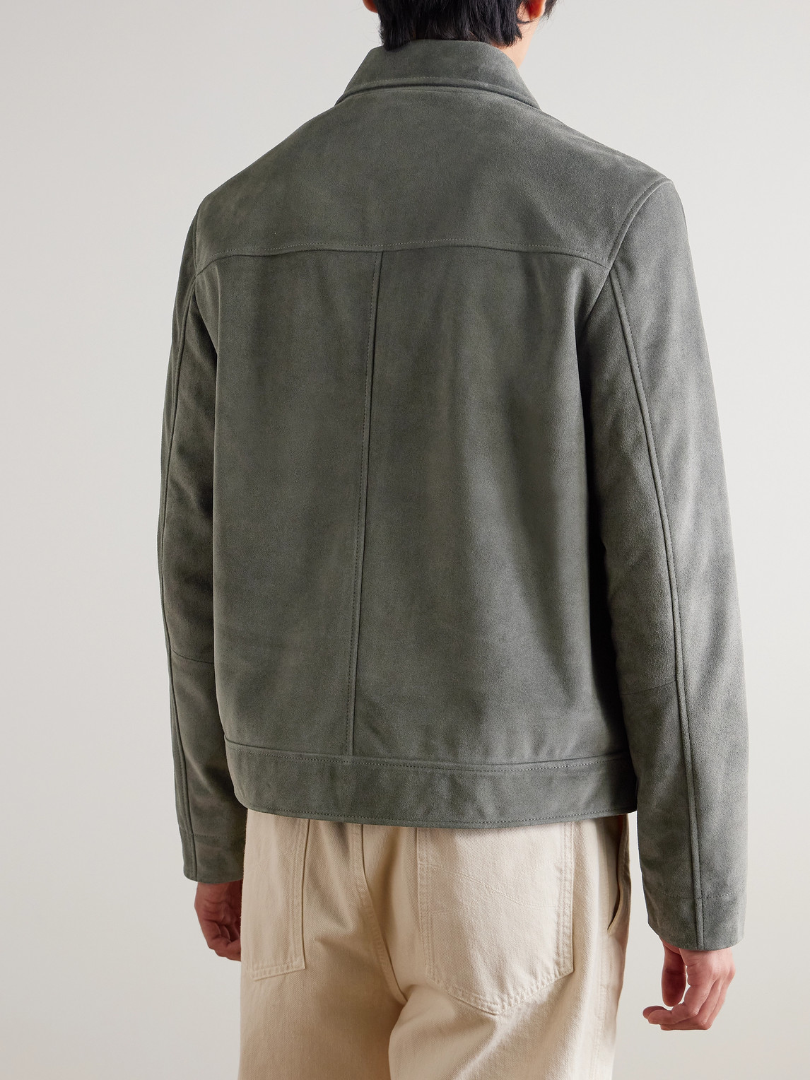  Mr P. - Suede Coach Jacket - Men - Gray - Xs 