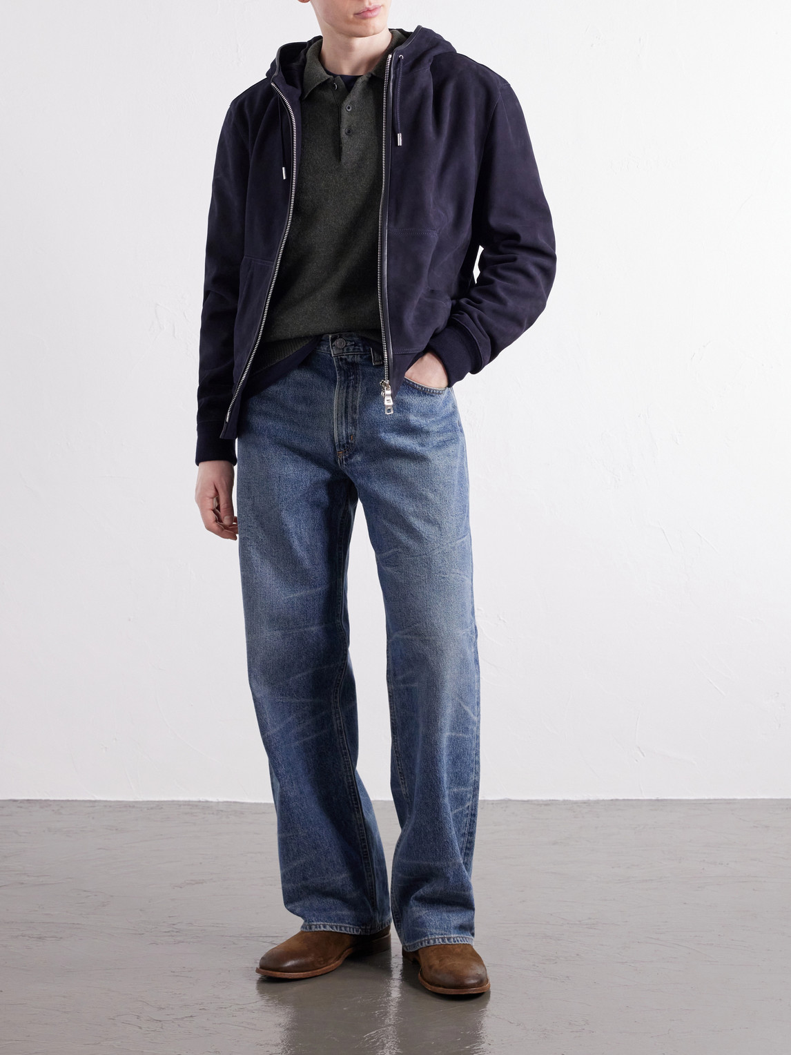 Mr P. - Suede Hoodie