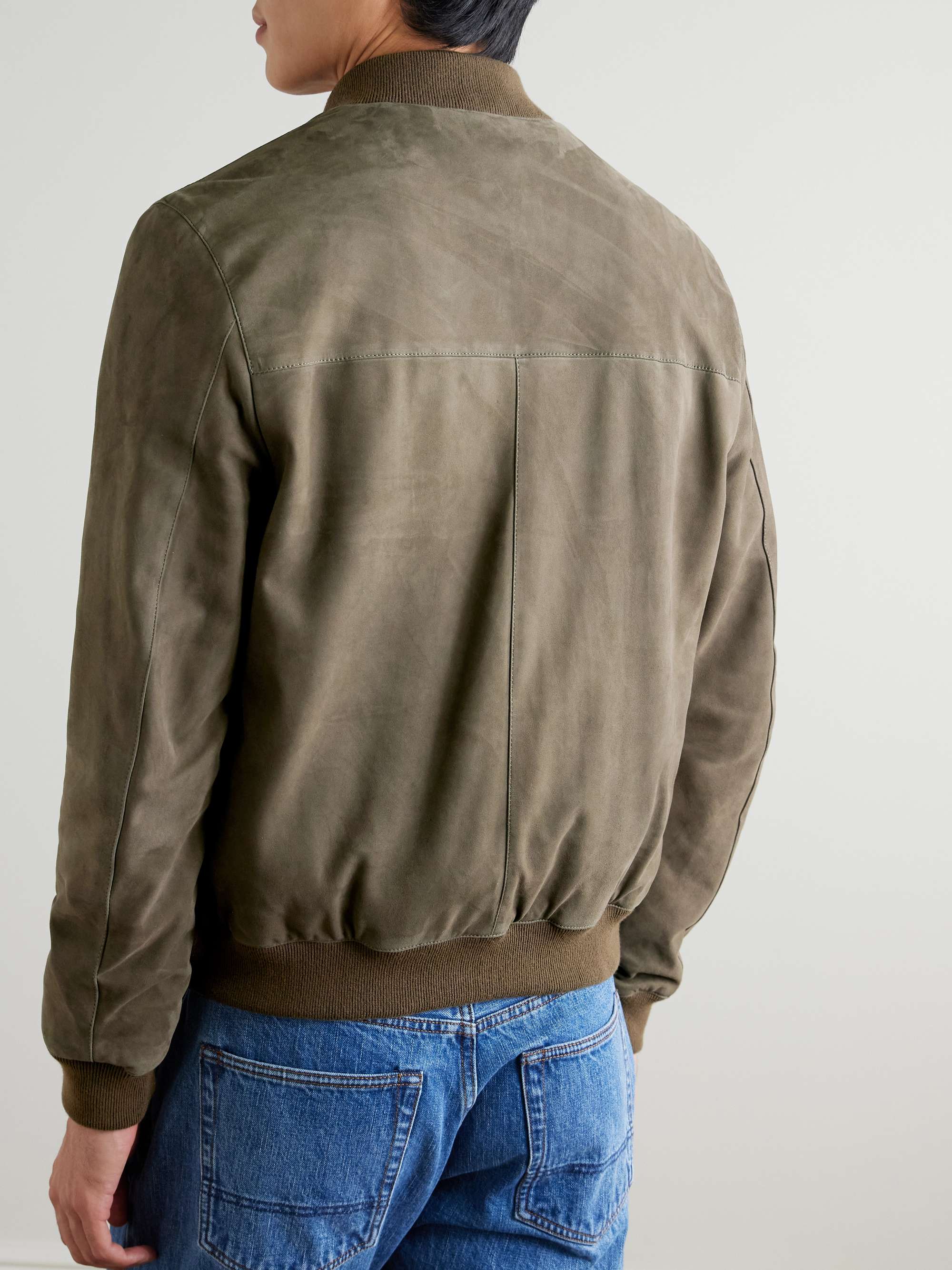 MR P. Suede Bomber Jacket