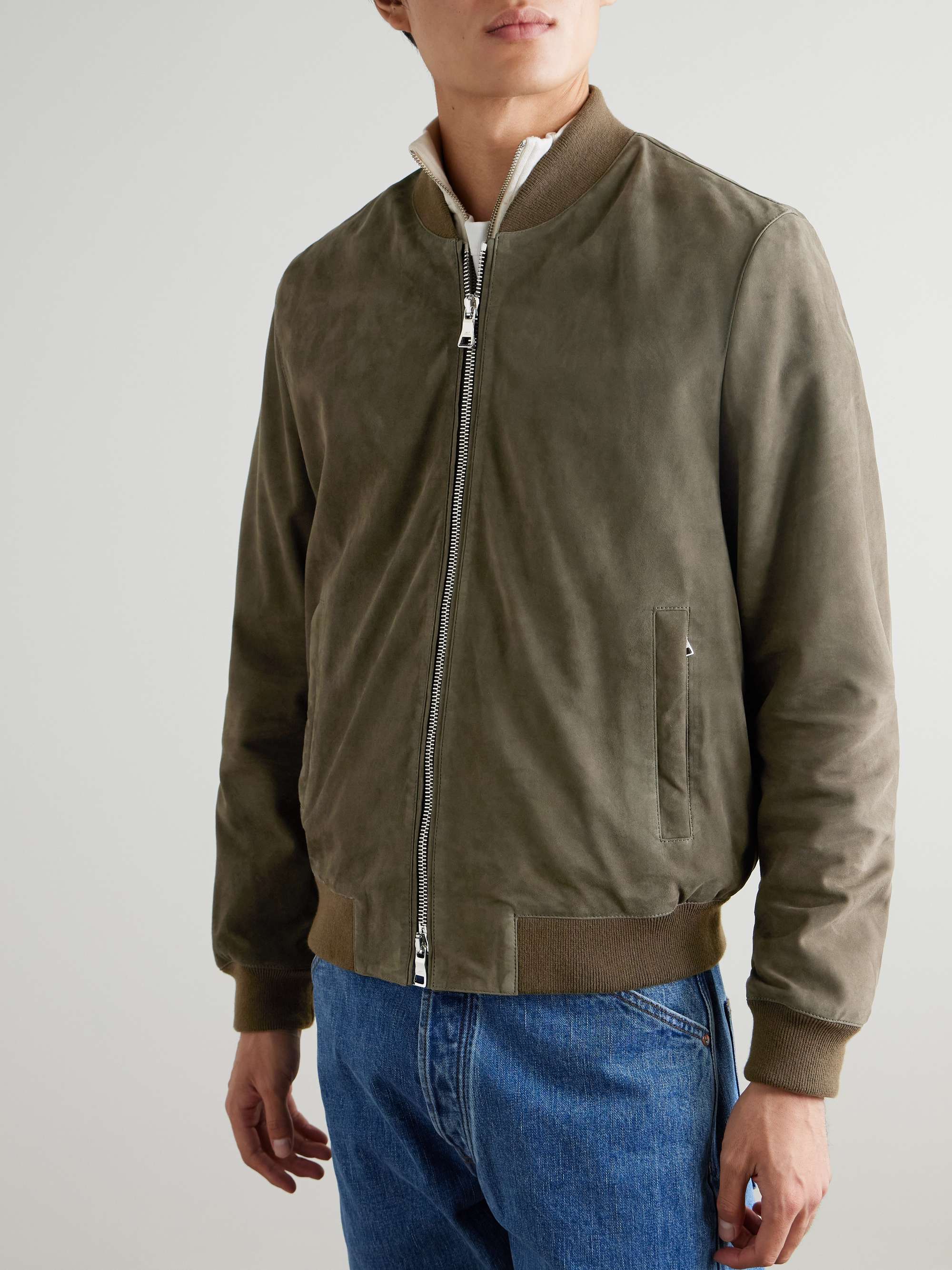 MR P. Suede Bomber Jacket