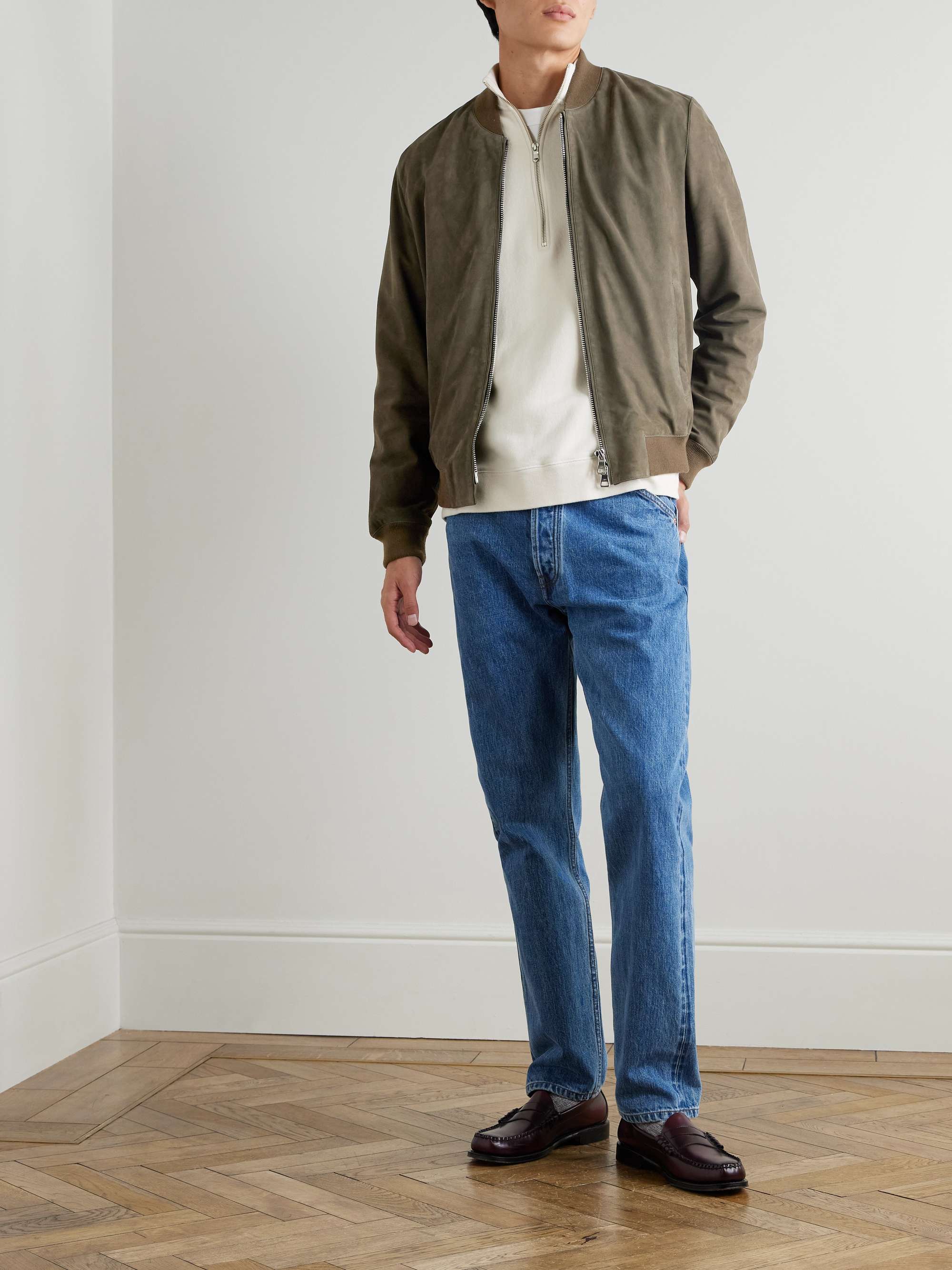MR P. Suede Bomber Jacket