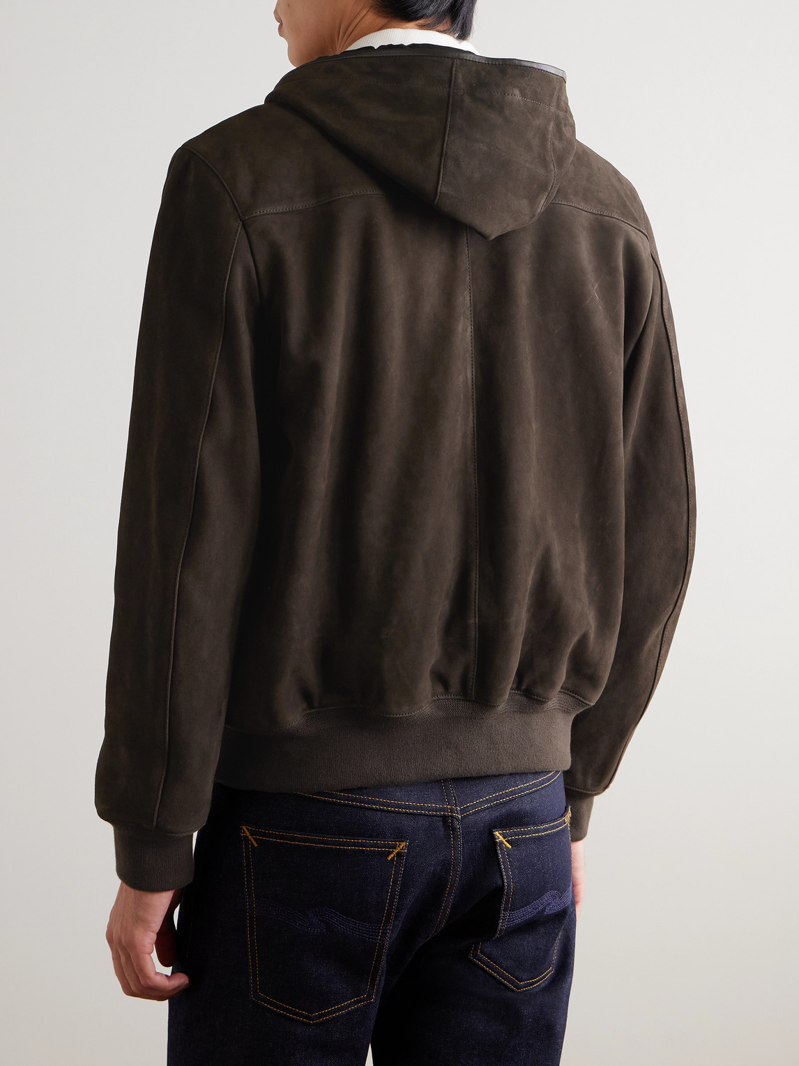  Mr P. - Suede Hoodie - Men - Brown - Xs 