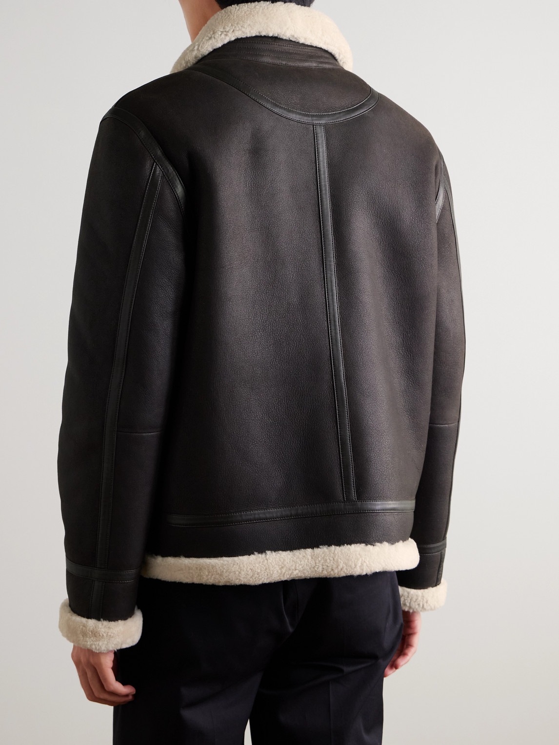 Mr P. - Shearling Bomber Jacket - Men - Brown - Xs 