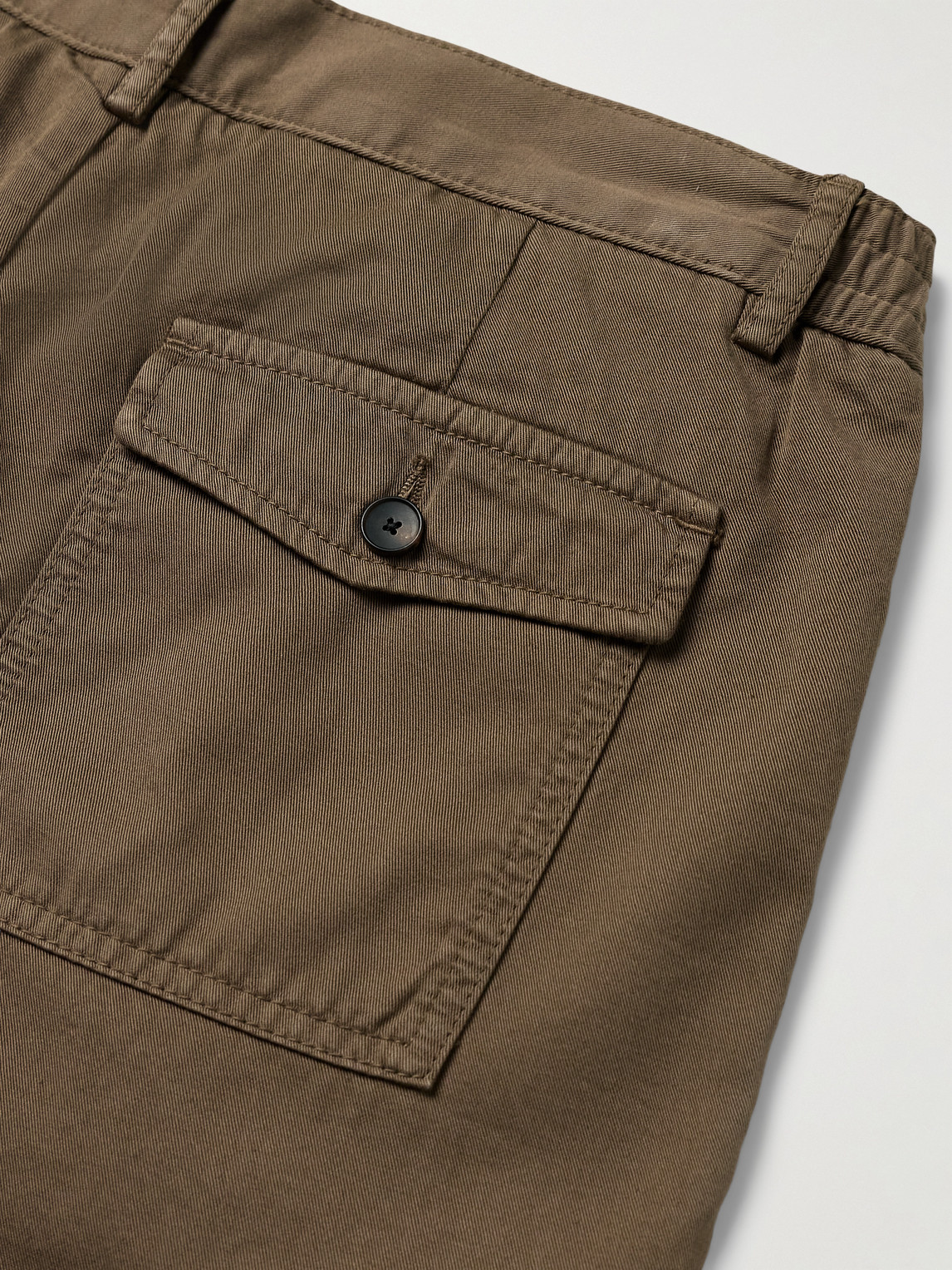 Mr P. - James Pleated Tapered Organic Cotton-Twill Trousers
