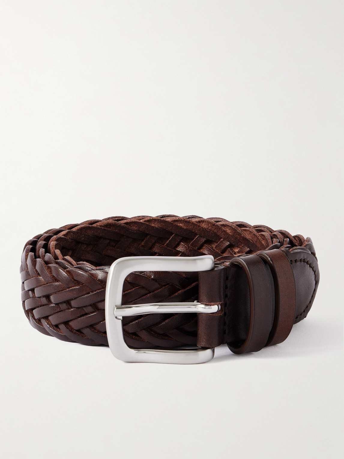 MR P. 3cm Woven Leather Belt - Men