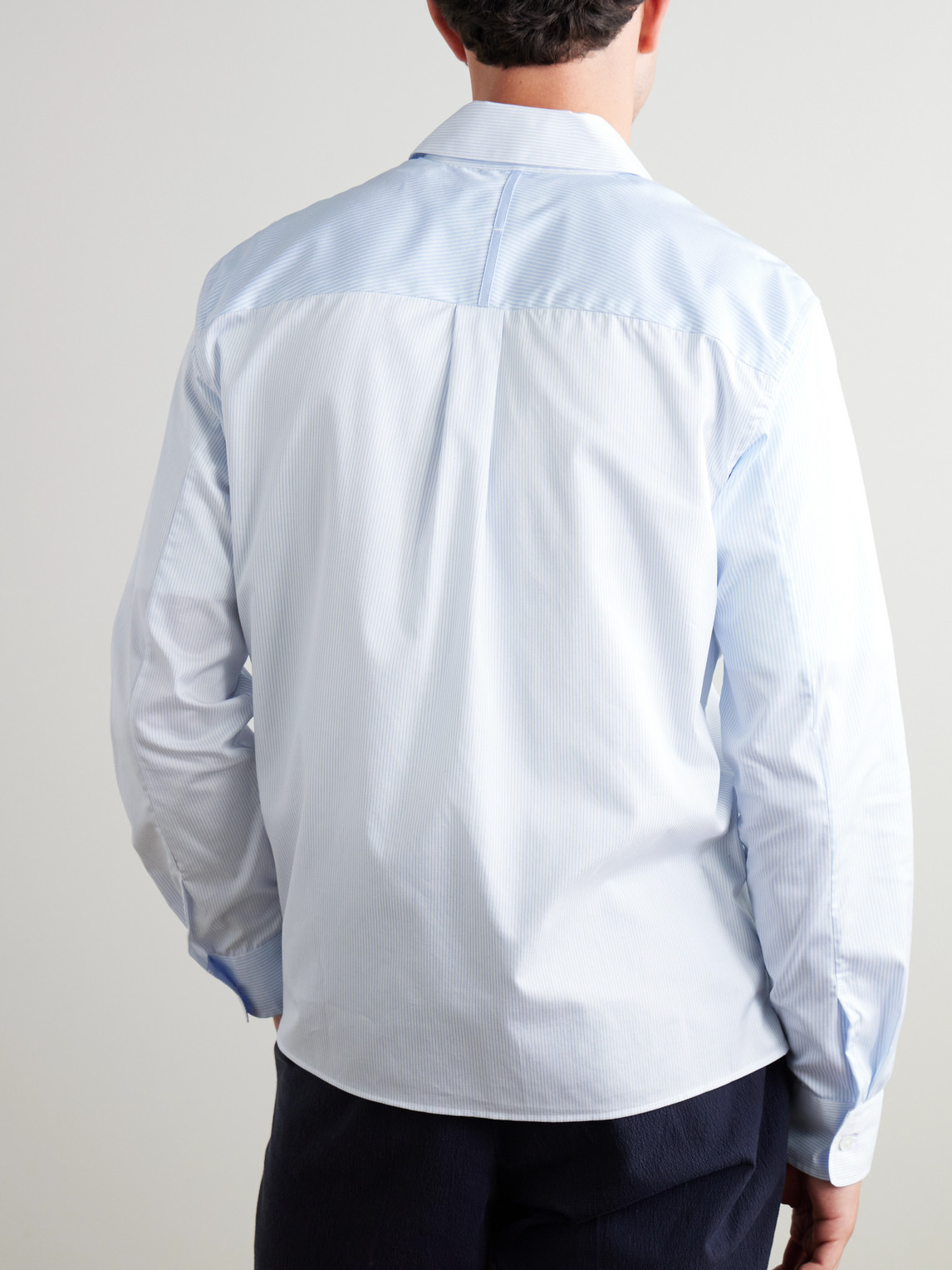  Mr P. - Striped Organic Cotton Shirt - Men - Blue - S 