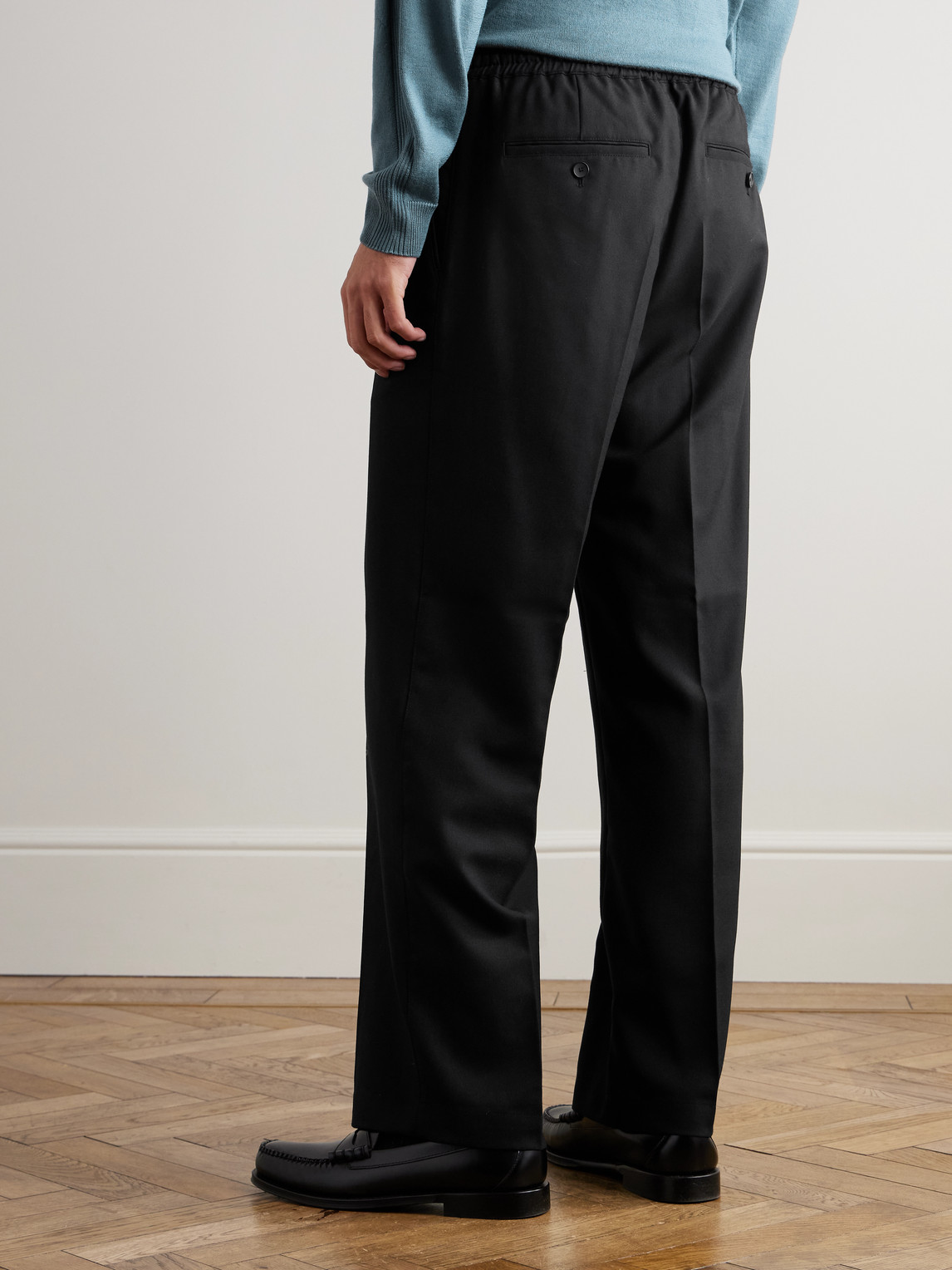  Mr P. - Arthur Wide-leg Woven Drawstring Trousers - Men - Black - 28 