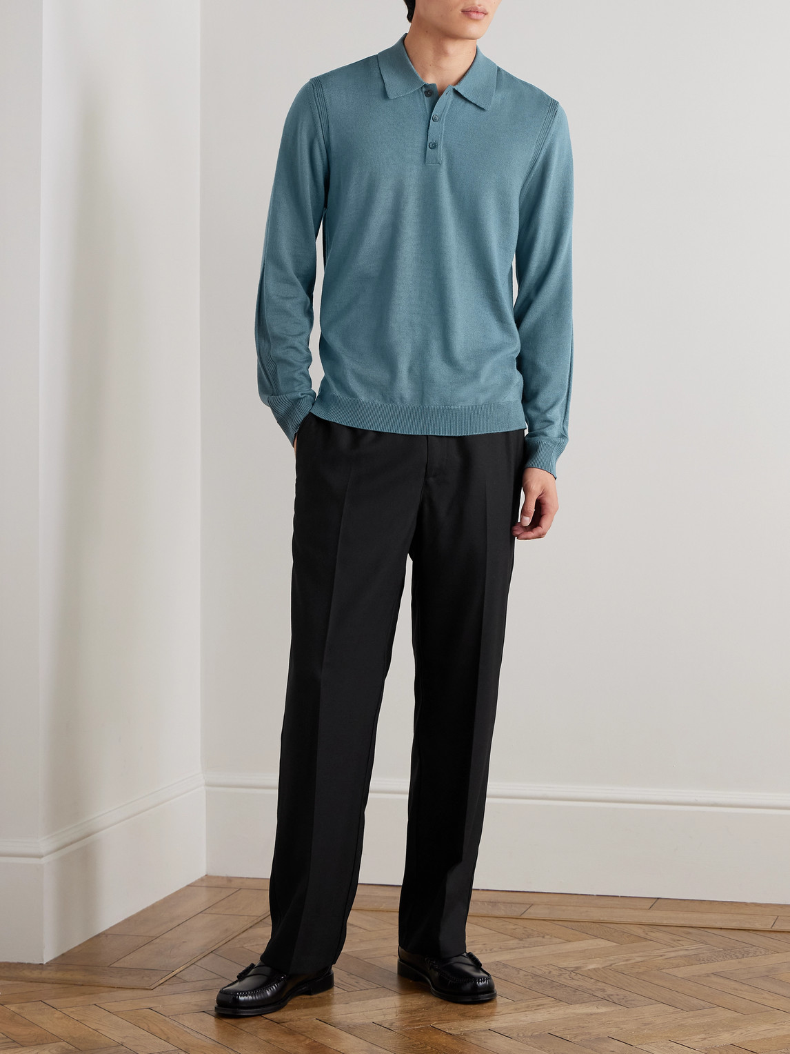 Mr P. - Arthur Wide-Leg Woven Drawstring Trousers