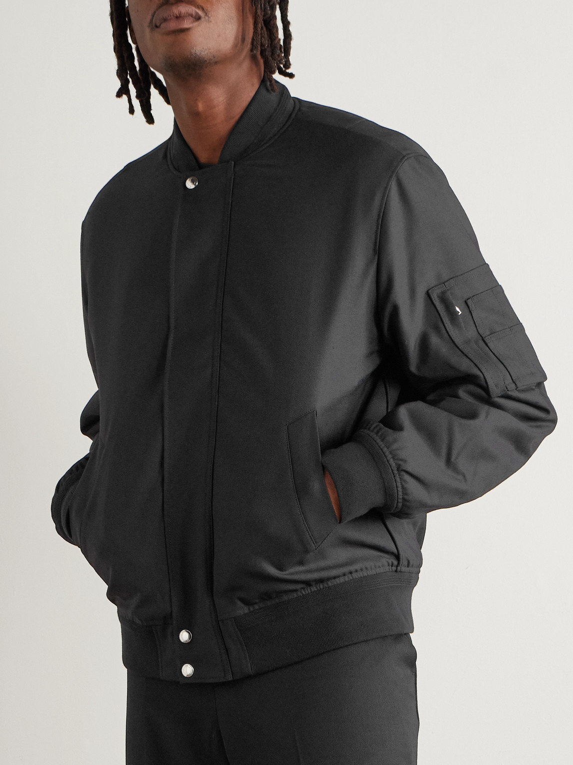  Mr P. - Padded Woven Bomber Jacket - Men - Black - Xs 
