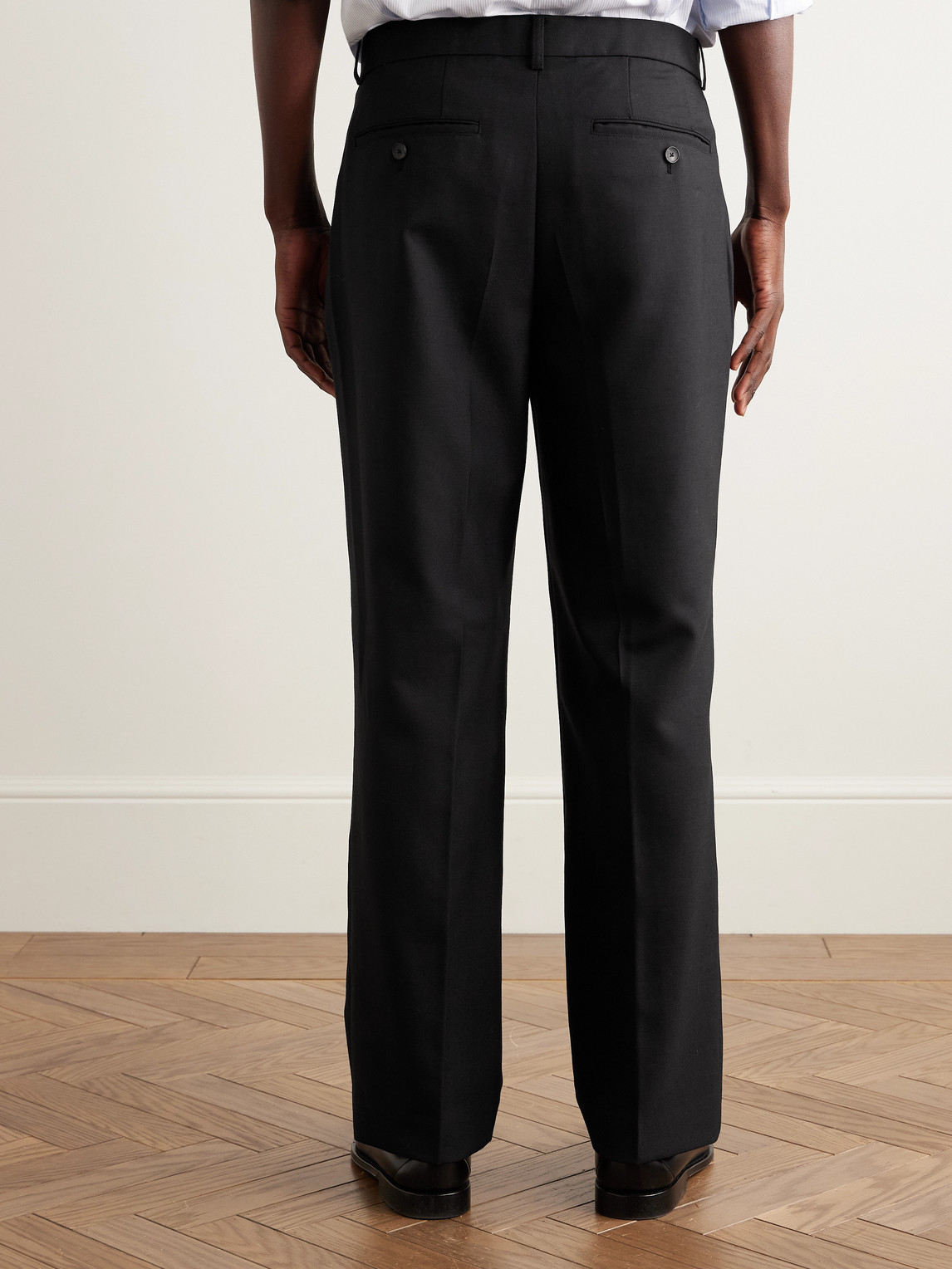 Mr P. - Edward Straight-Leg Pleated Woven Trousers
