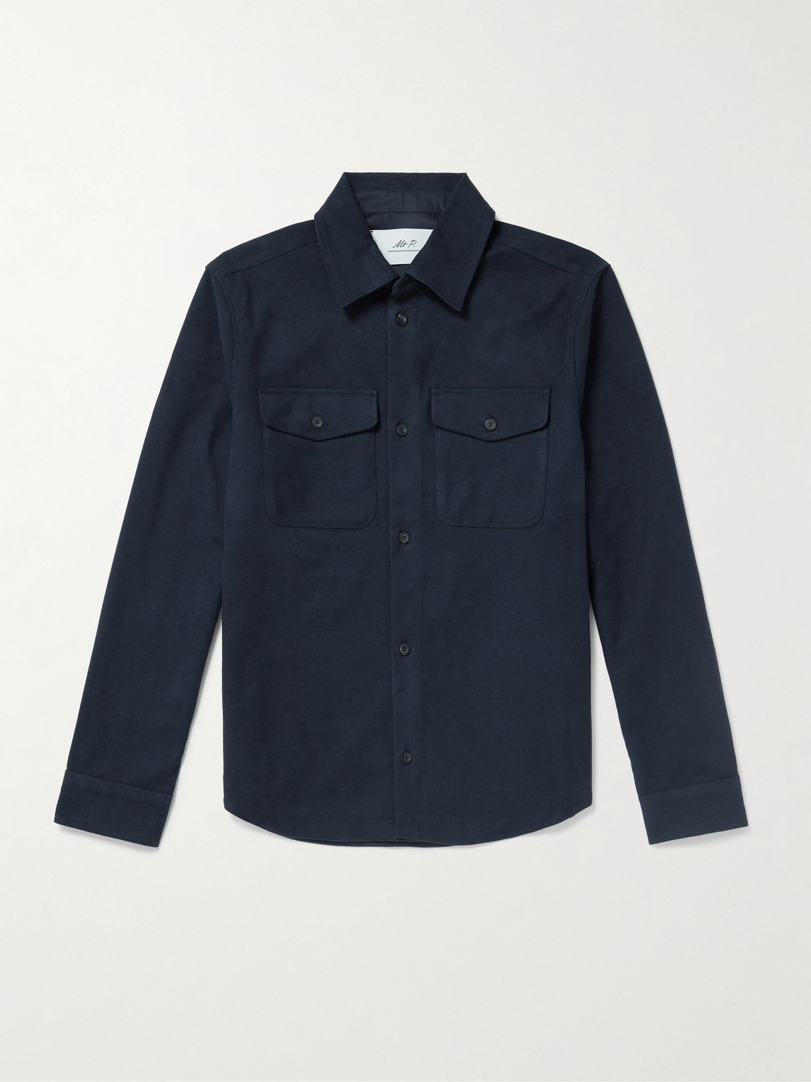 MR P. Organic Cotton-Blend Moleskin Overshirt - Men