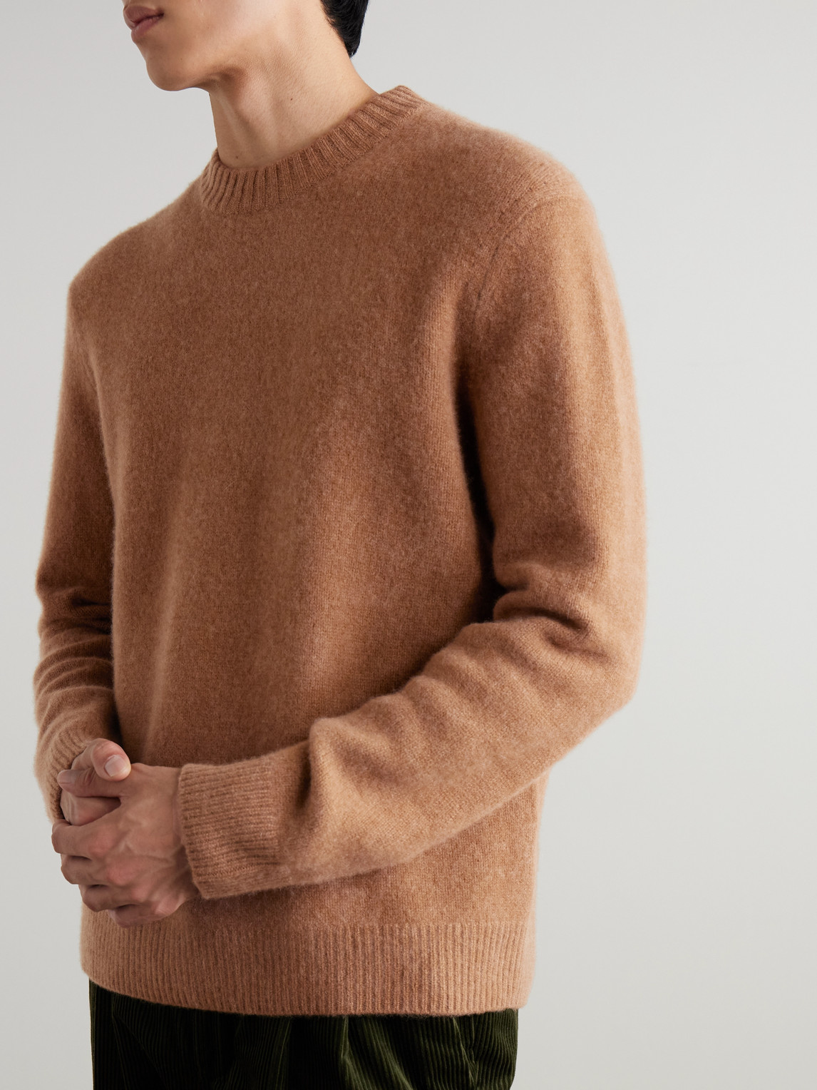  Mr P. - Brushed-cashmere Sweater - Men - Brown - Xs 