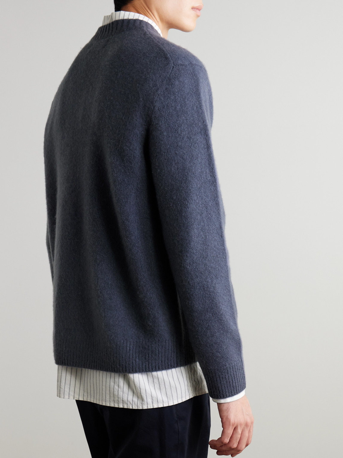  Mr P. - Brushed-cashmere Sweater - Men - Gray - Xs 