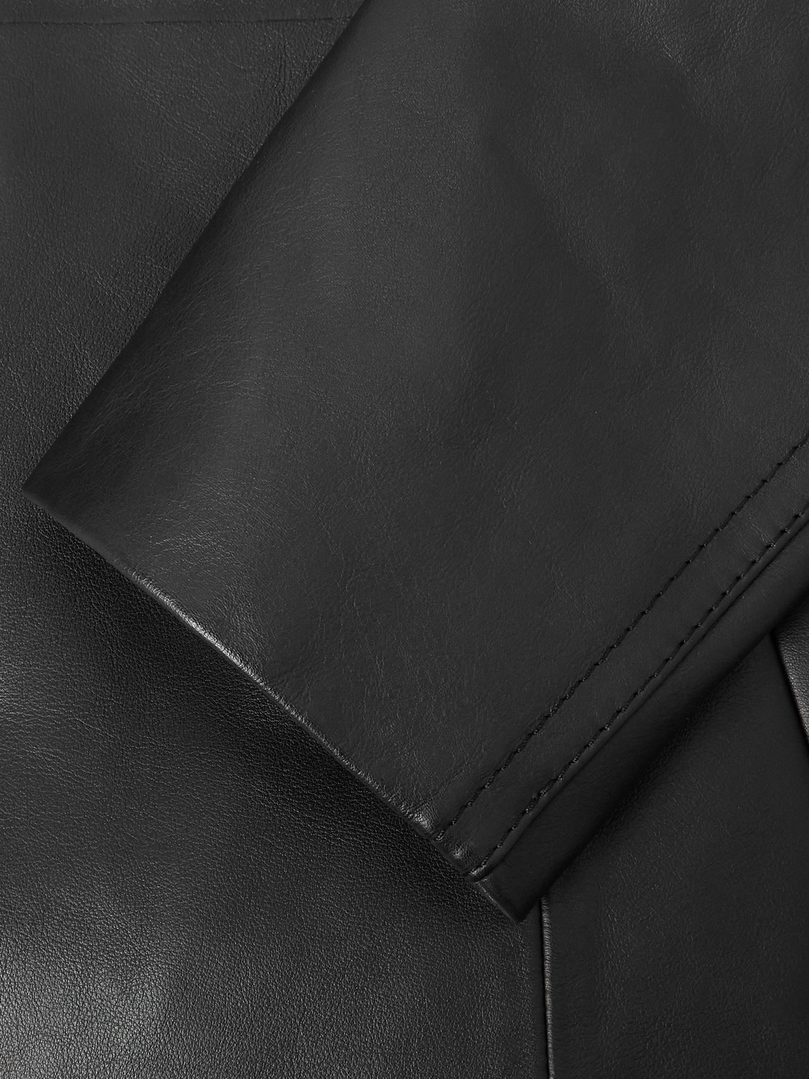 Marni Double-breasted Belted Two-tone Croc-effect Leather Coat In Black