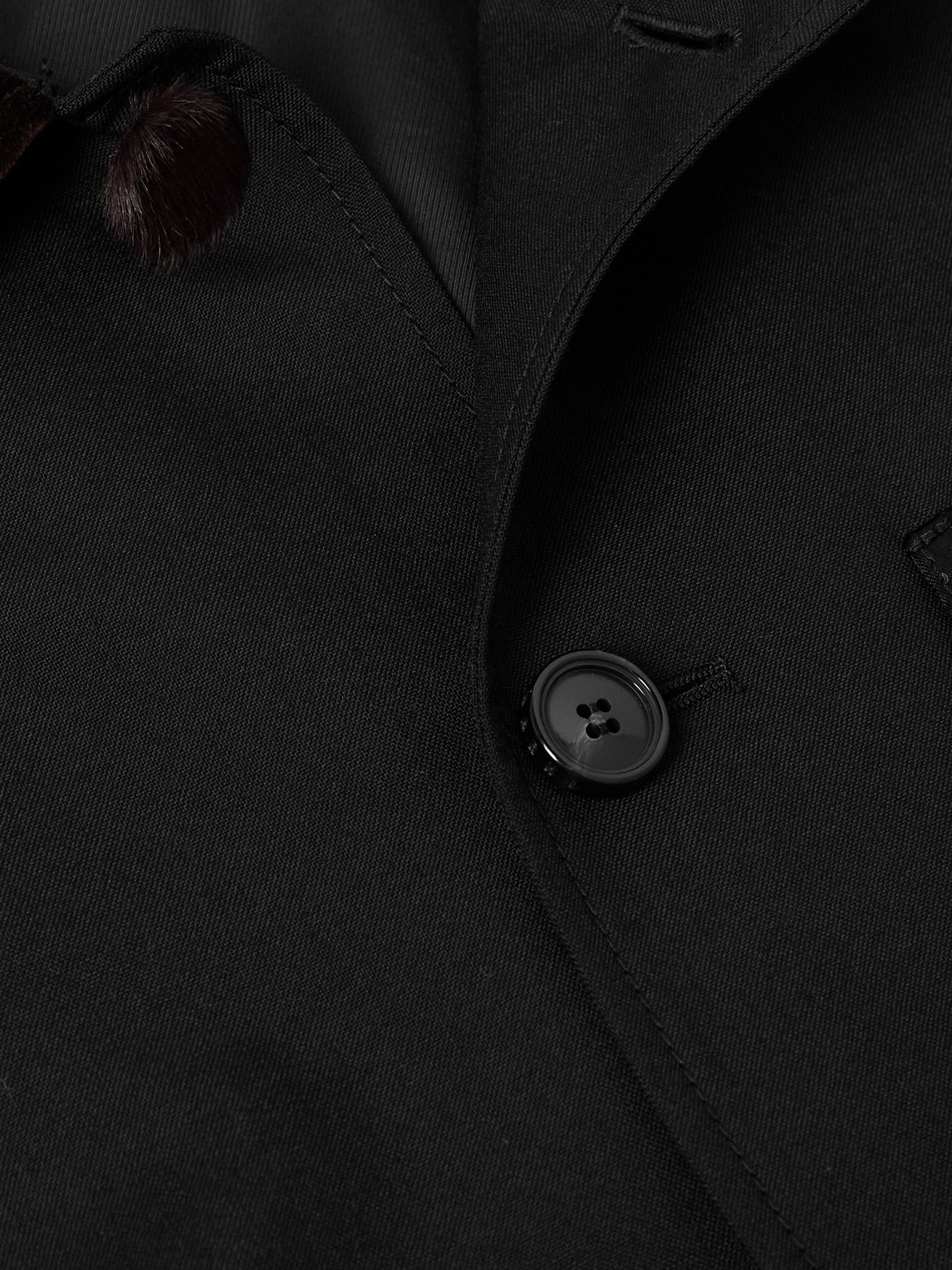 Marni Cotton Velvet And Satin-trimmed Grain De Poudre Wool Jacket In Gray