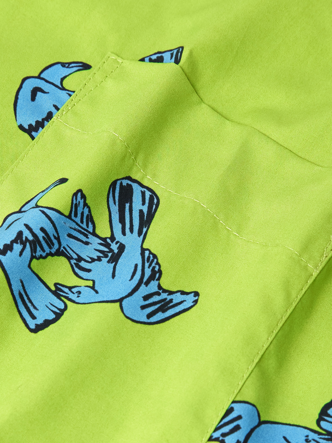 Marni Printed Short Sleeve Button Front Camp Shirt In Green