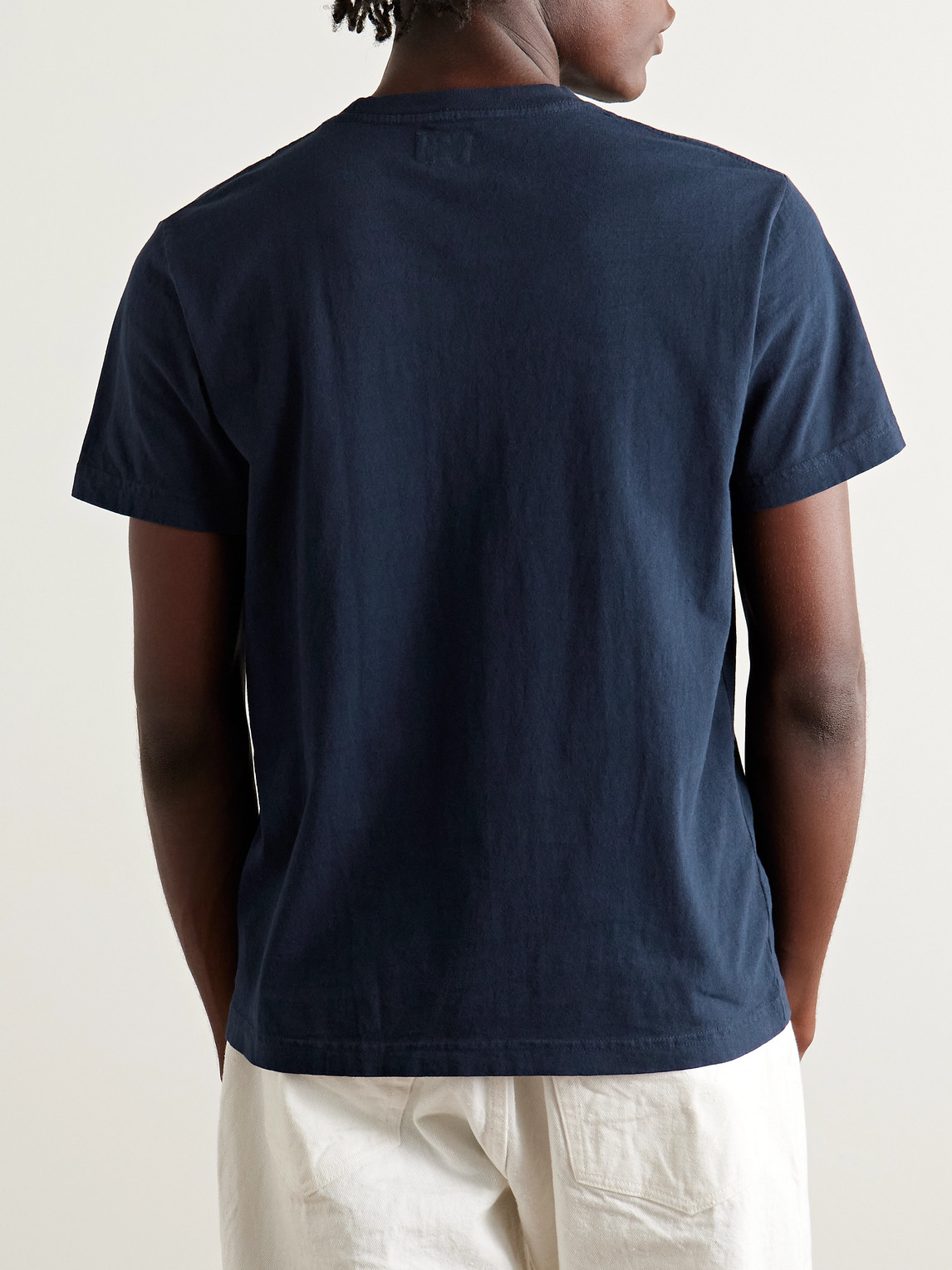 Noah Logo-print Recycled Cotton-jersey T-shirt In Blue