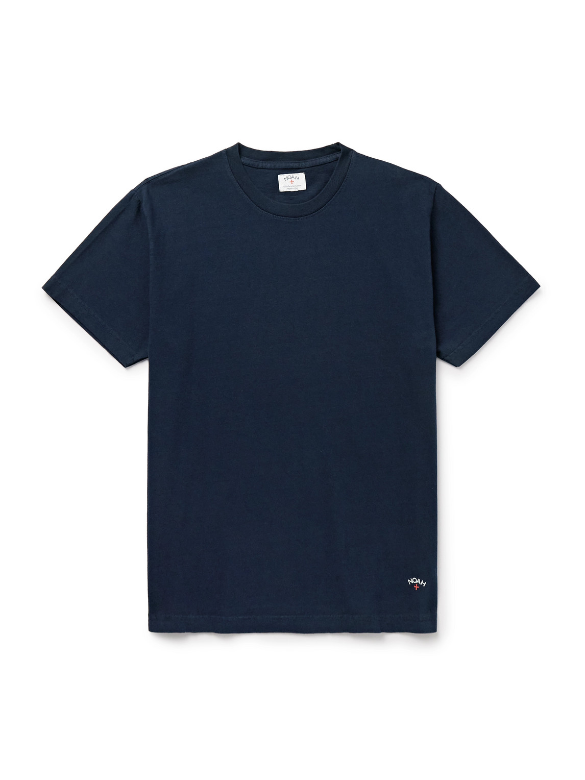 Noah Logo-print Recycled Cotton-jersey T-shirt In Blue