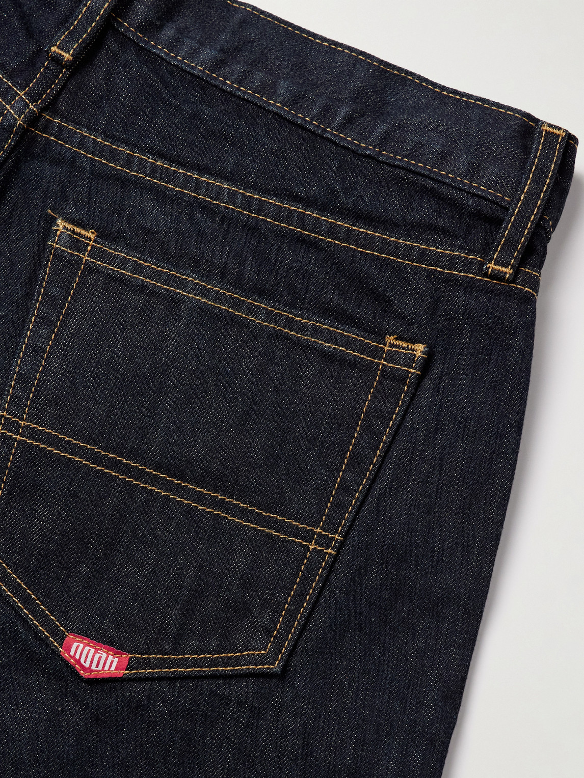 Noah Stovepipe Wide-leg Selvedge Jeans In Black