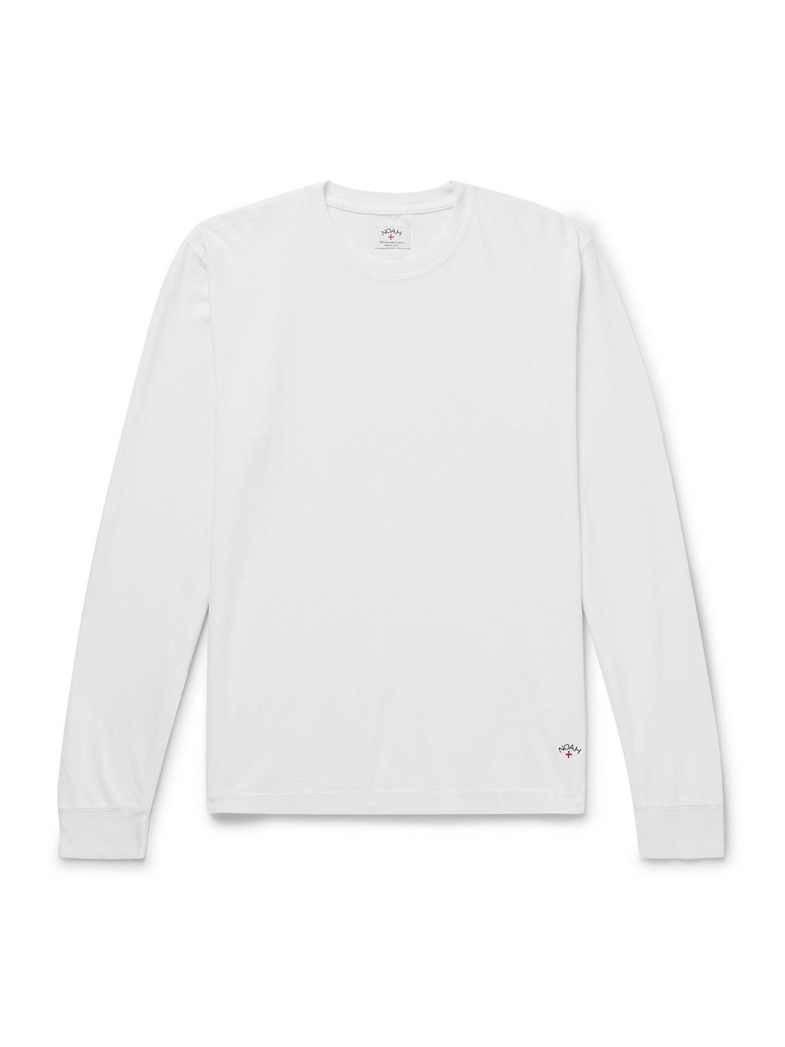 Noah Logo-print Recycled Cotton-jersey T-shirt In White