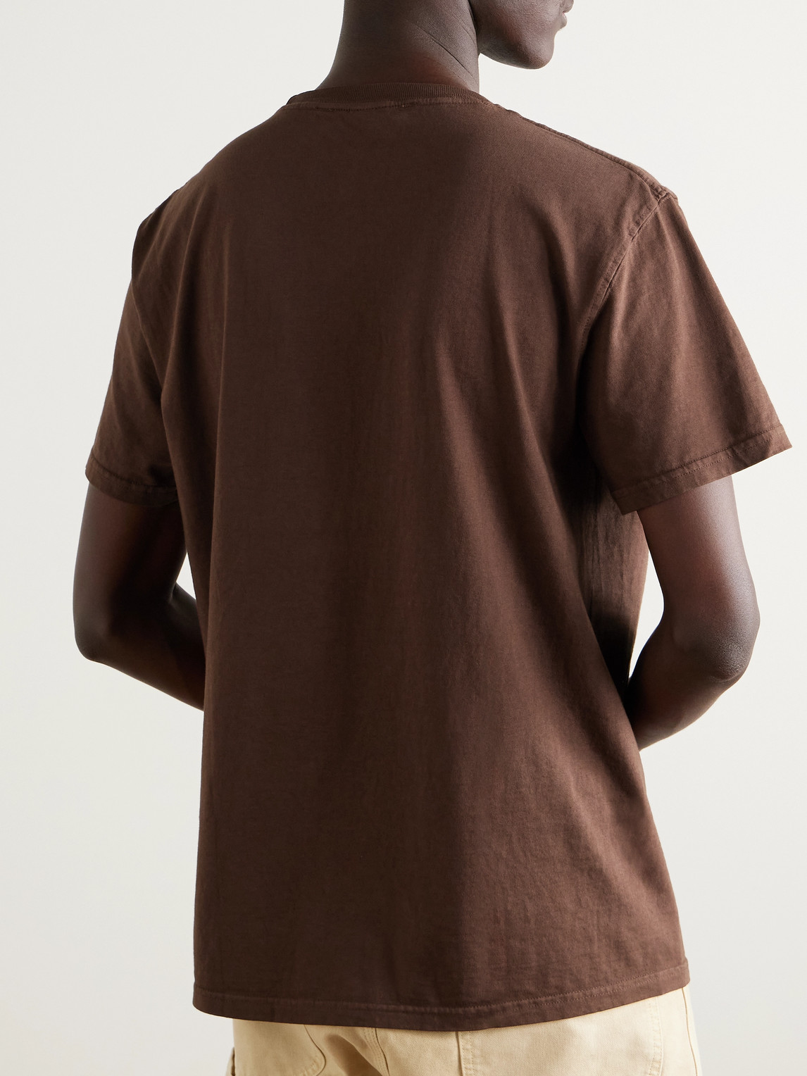 Noah Core Logo-print Cotton-jersey T-shirt In Brown