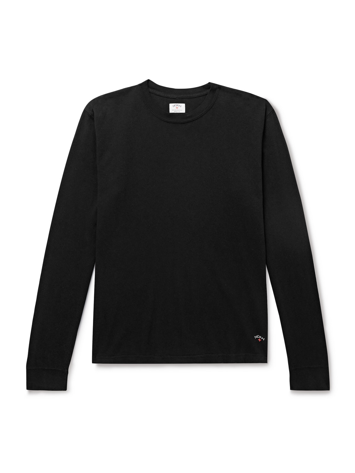 Noah Logo-print Recycled Cotton-jersey T-shirt In Black