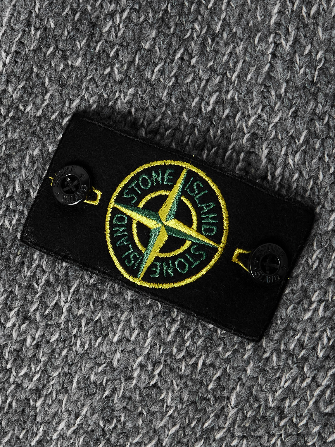 Stone Island Crewneck Jumper With Reflective Coating In Gray