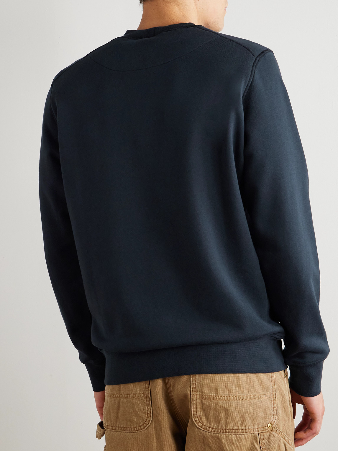 Stone Island Midnight Blue Cotton Sweatshirt In Blue