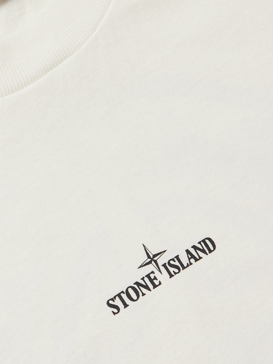 Stone Island Cotton Crew Neck T-shirt With Graphic Print In White