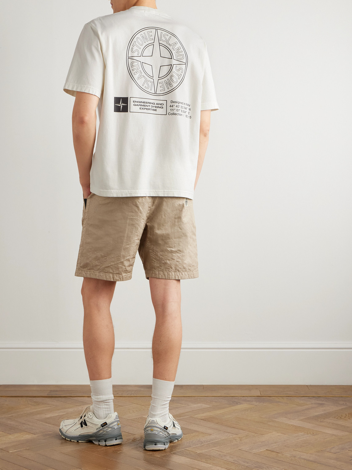 Stone Island Cotton Crew Neck T-shirt With Graphic Print In White