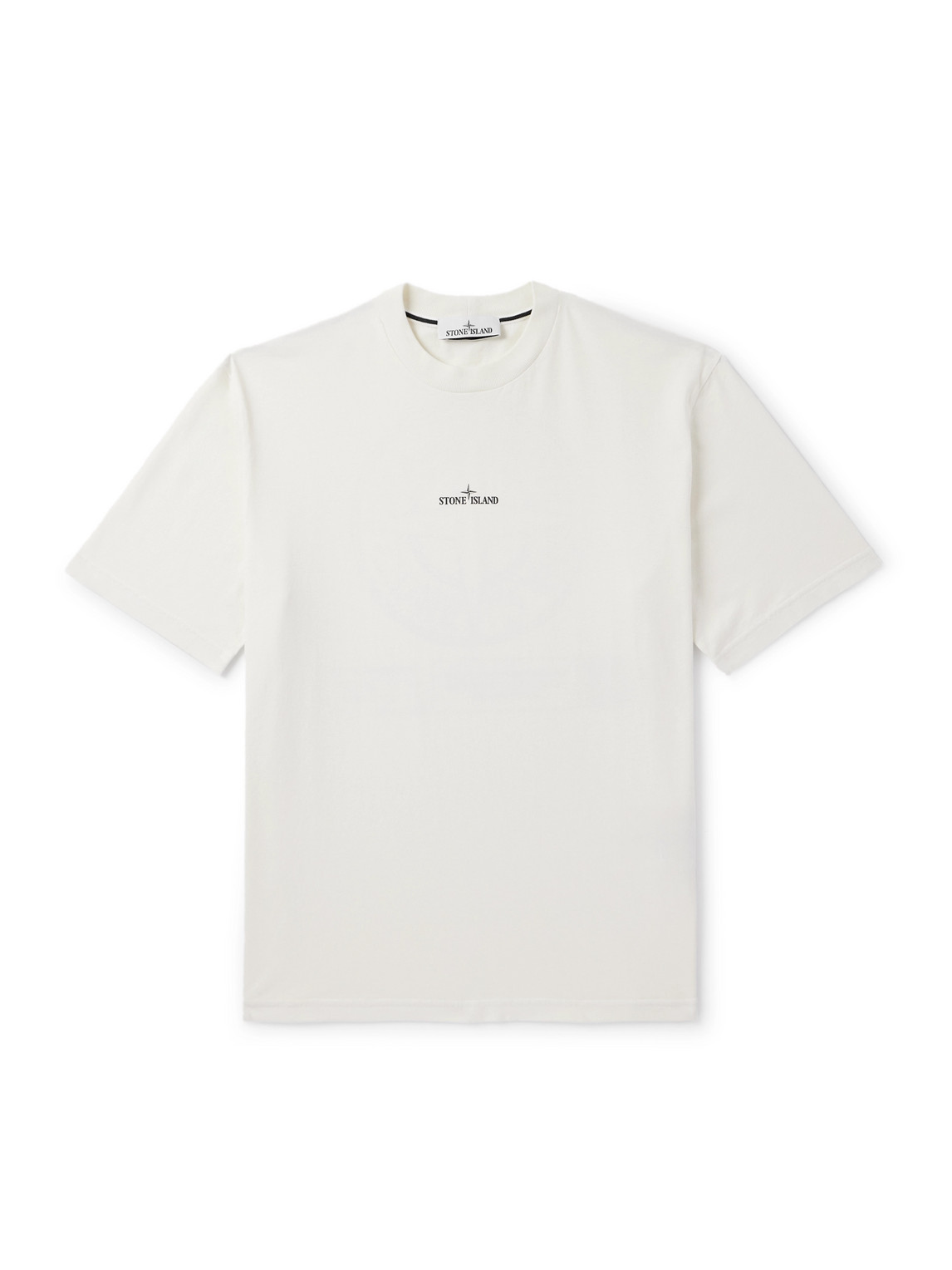Stone Island Cotton Crew Neck T-shirt With Graphic Print In White