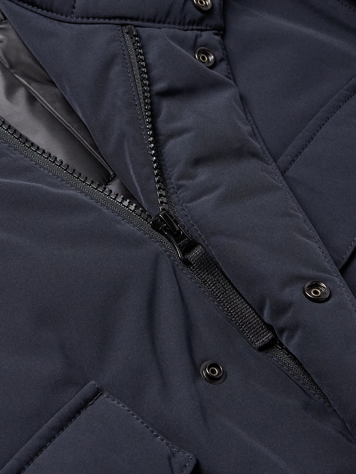 Stone Island Logo-appliquéd Padded Micro Twill Hooded Field Jacket In Blue