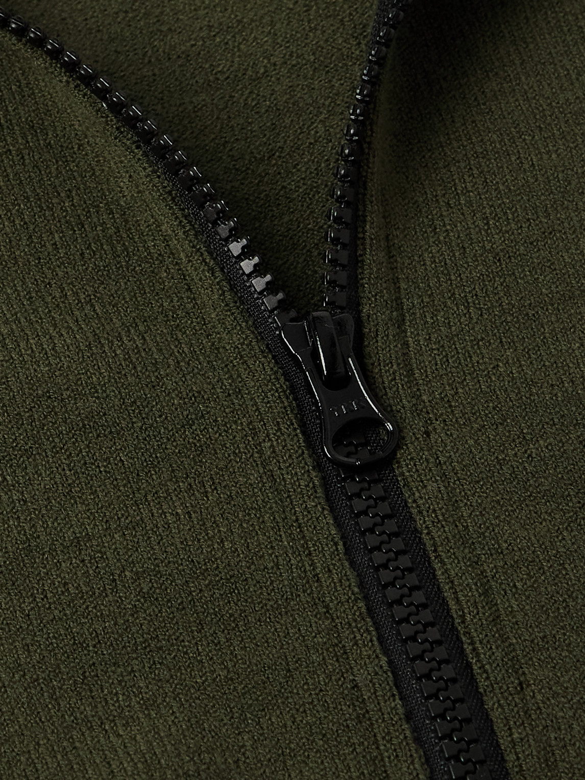 Stone Island Logo-appliquéd Wool-blend Zip-up Cardigan In Green