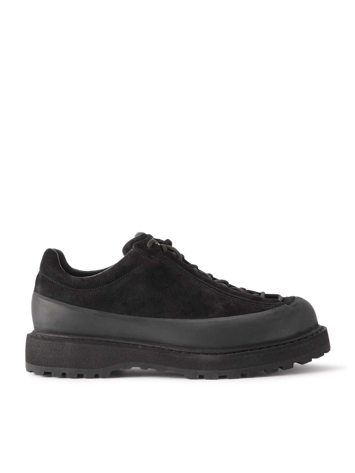Stone Island Suede And Rubber Sneakers In Black