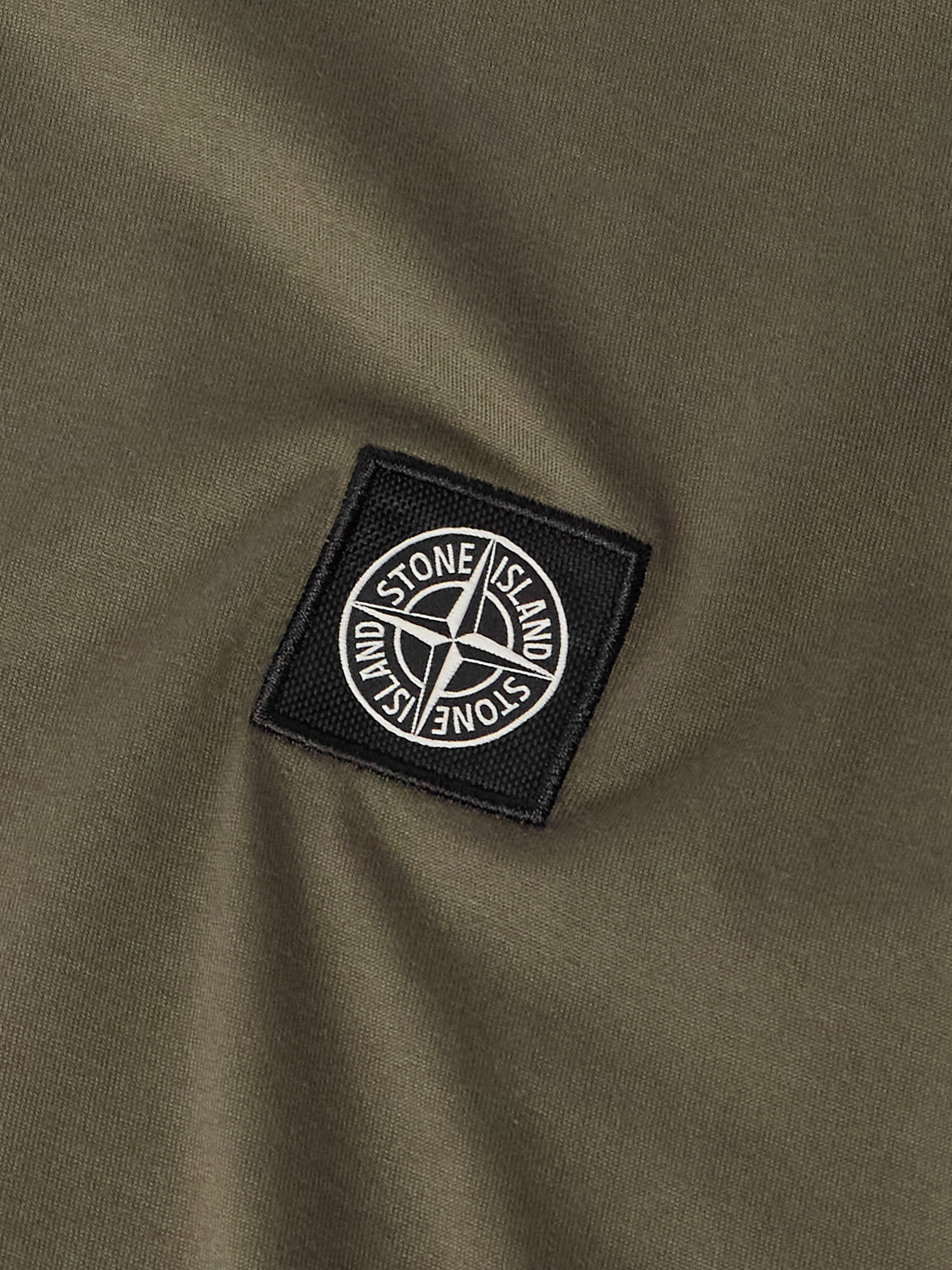 Stone Island Logo-appliquéd Garment-dyed Cotton-jersey T-shirt In Green