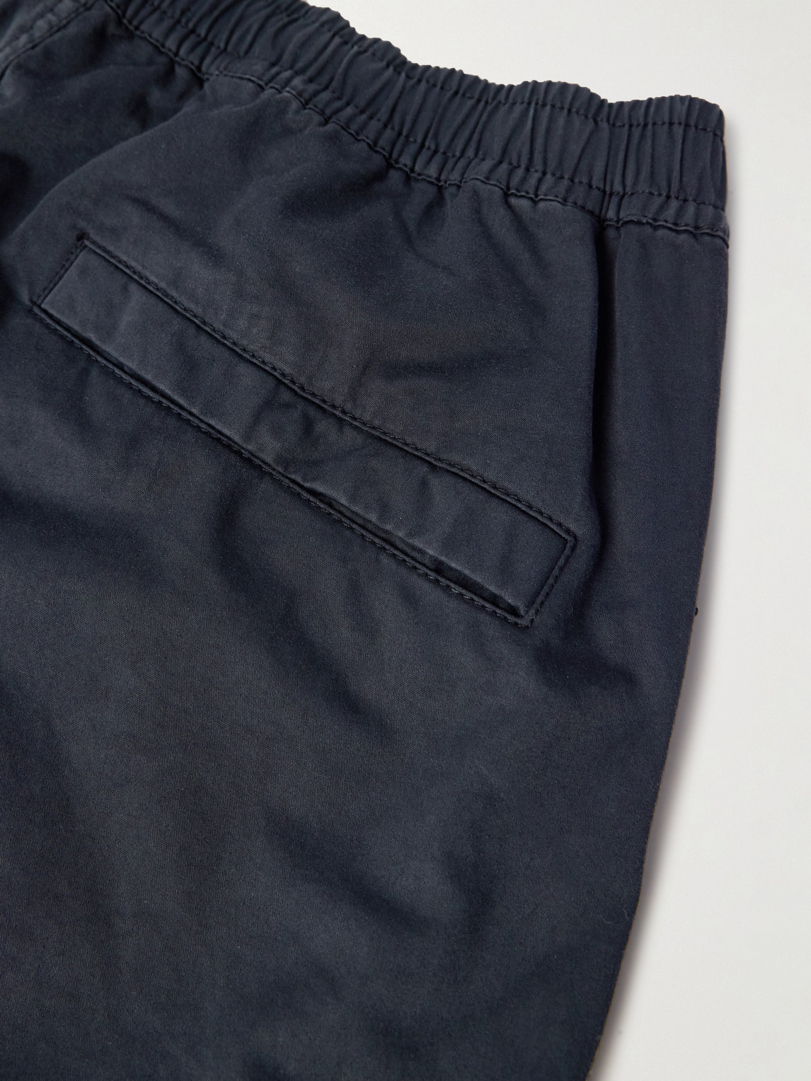 Stone Island Tapered Garment-dyed Cotton-blend Twill Cargo Trousers In Blue