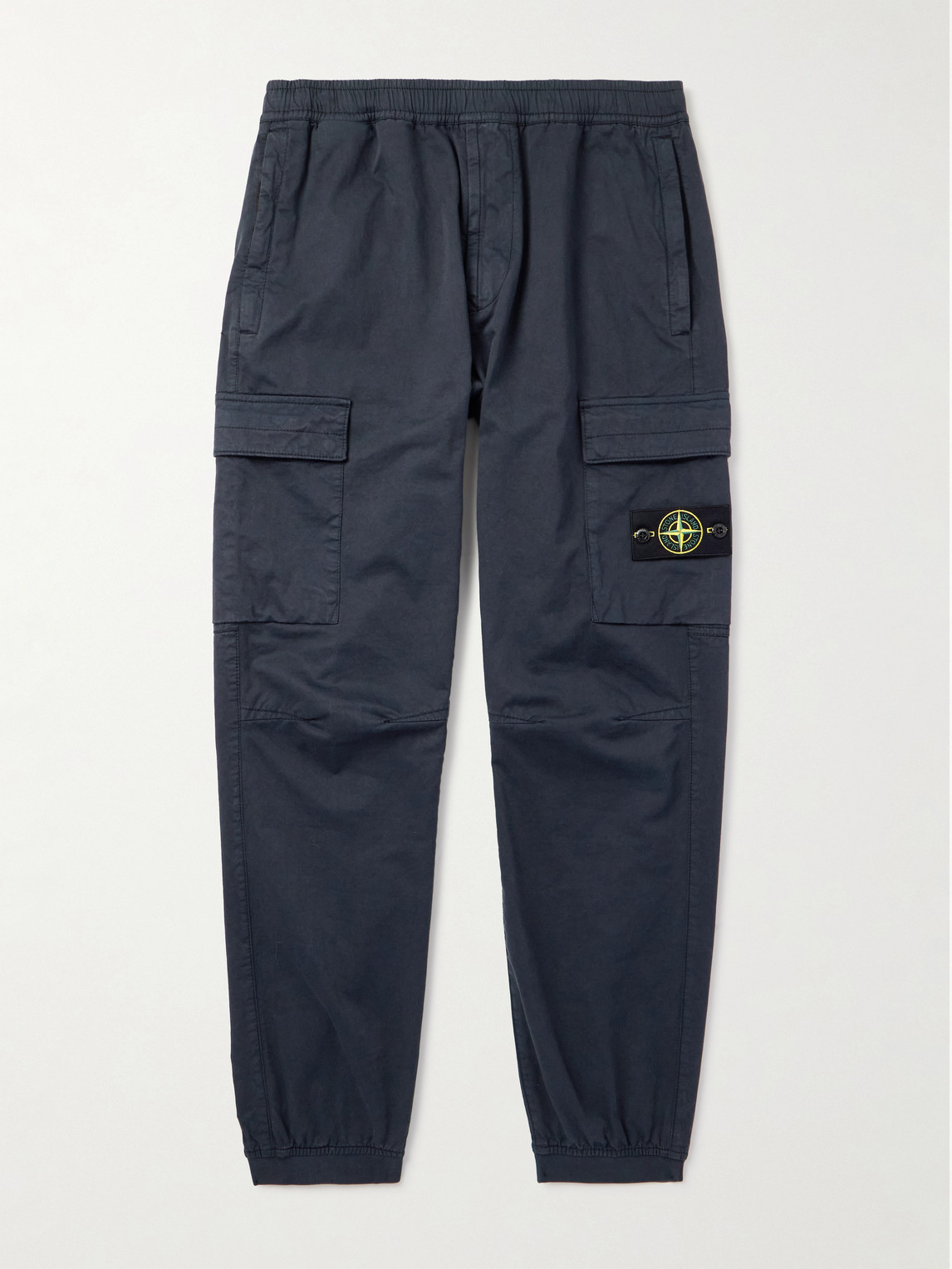 Tapered Organic Cotton-Blend Trousers