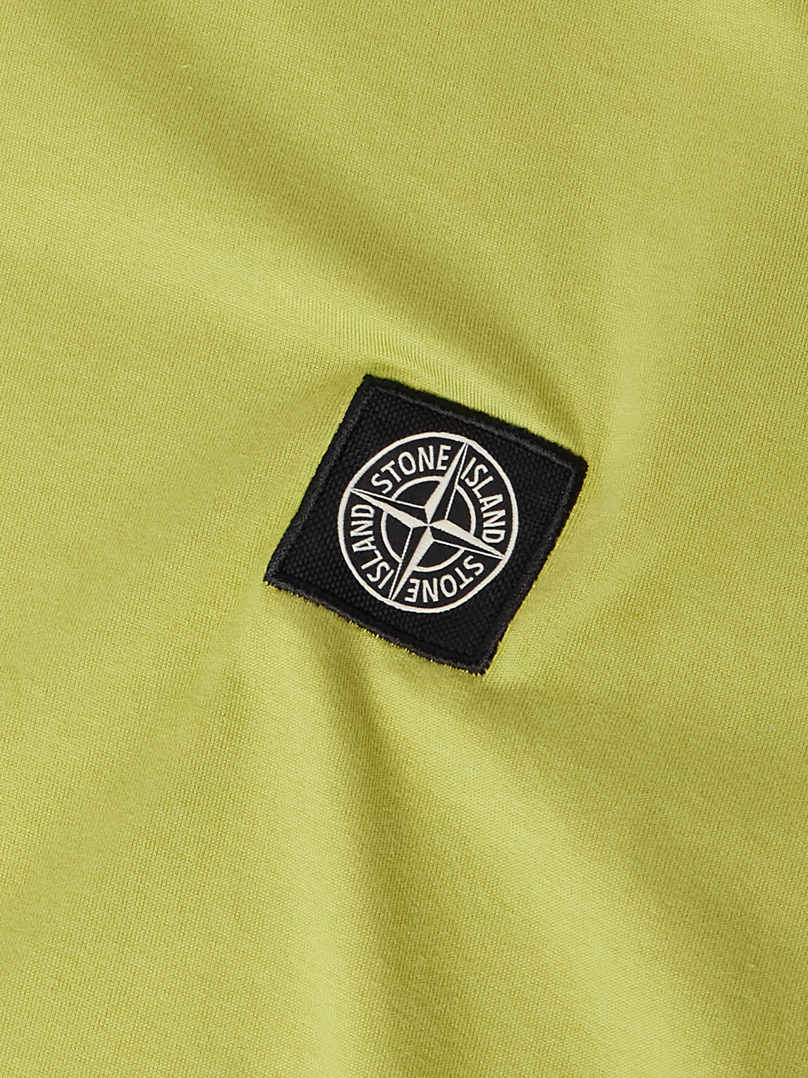 Stone Island Logo-appliquéd Garment-dyed Cotton-jersey T-shirt In Green