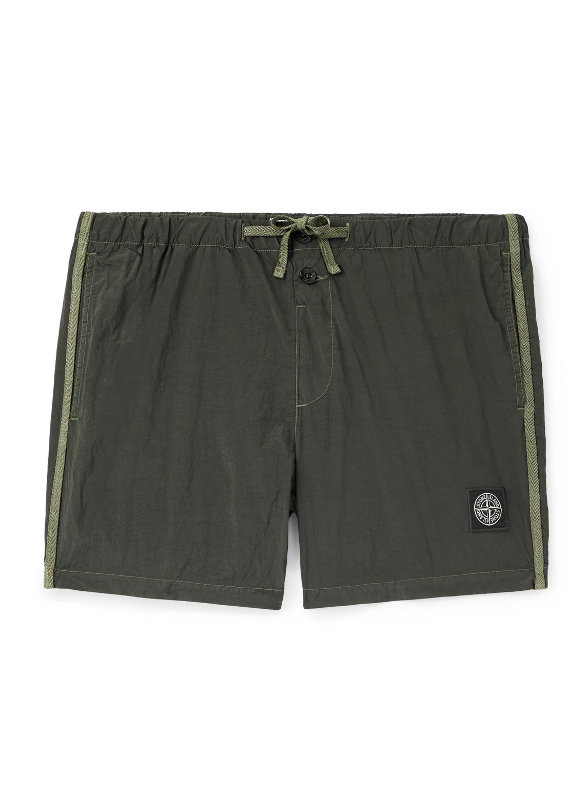 Straight-Leg Mid-Length Logo-Appliquéd Nylon Metal ECONYL® Swim Shorts