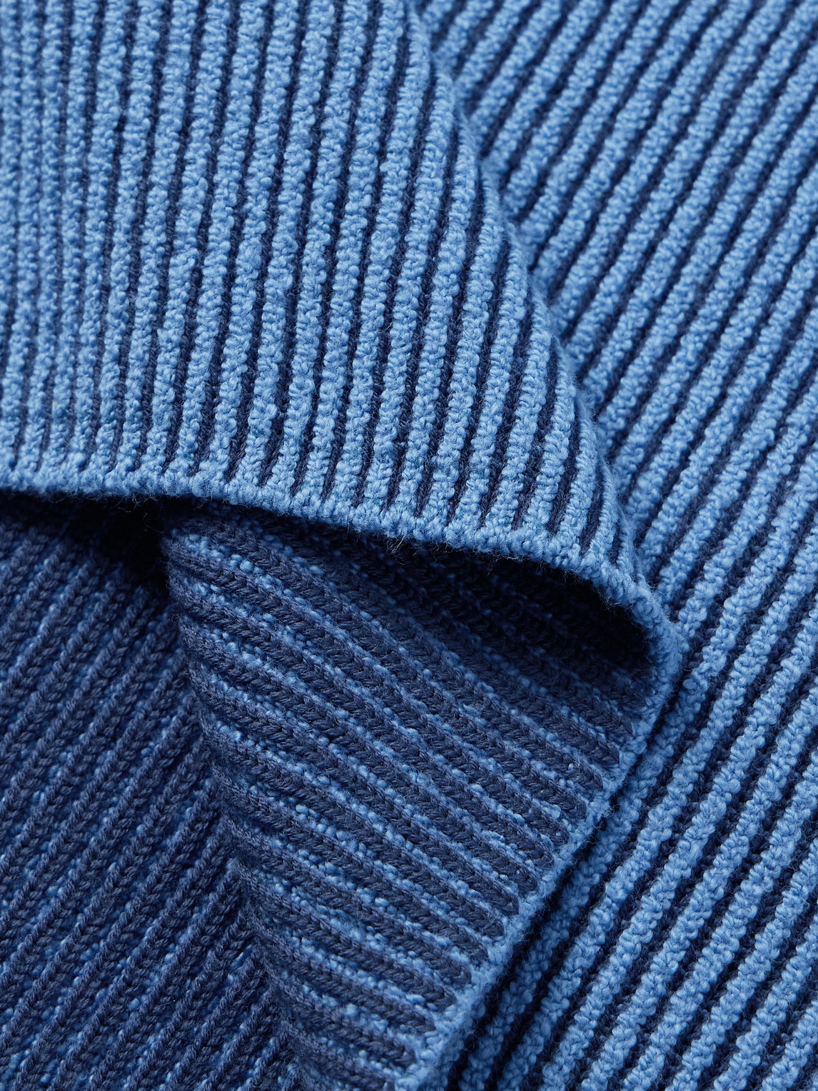 Stone Island Ribbed Texture Sweater With Crew Neckline In Blue