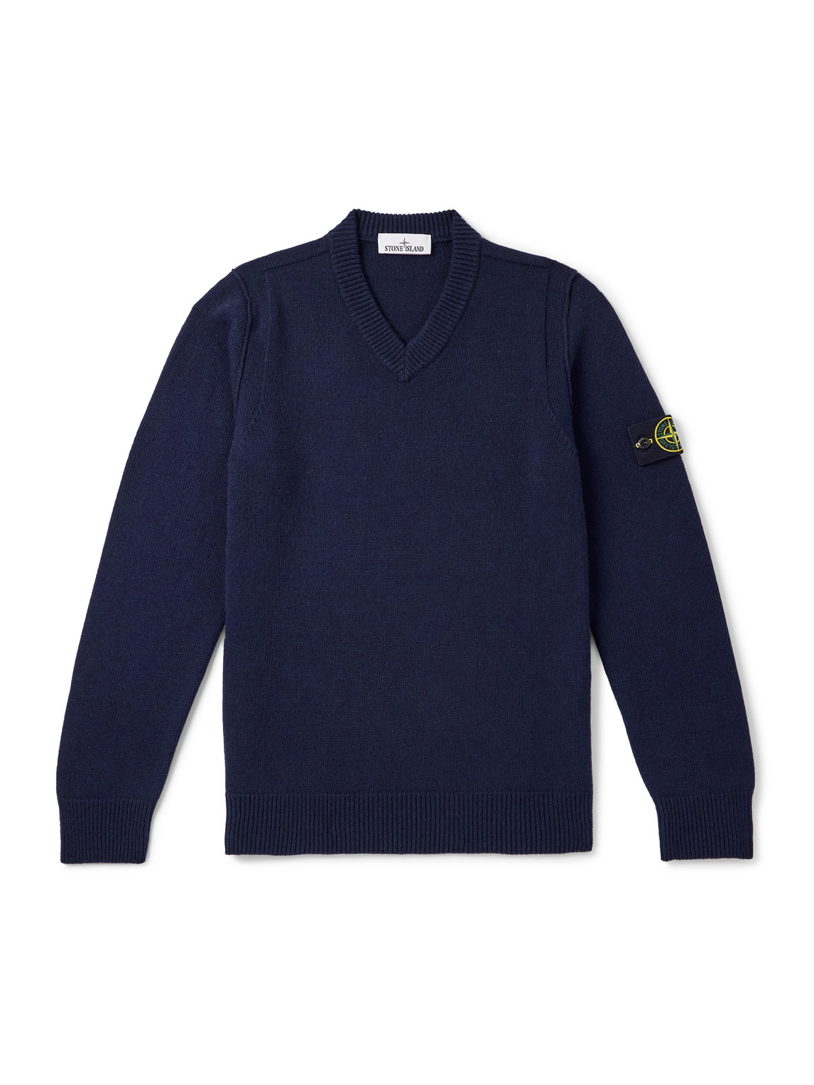 Logo-Appliquéd Wool-Blend Sweater
