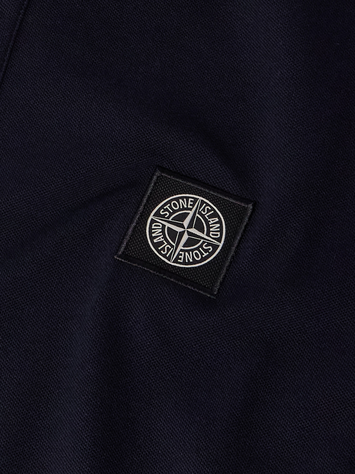 Stone Island Slim-fit Short-sleeve Polo Shirt With Compass Patch In Blue