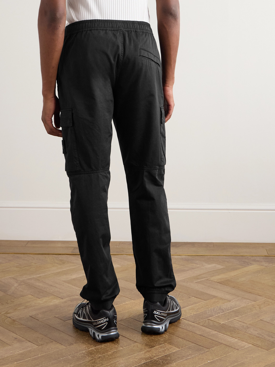 Tapered Organic Cotton-Blend Cargo Trousers
