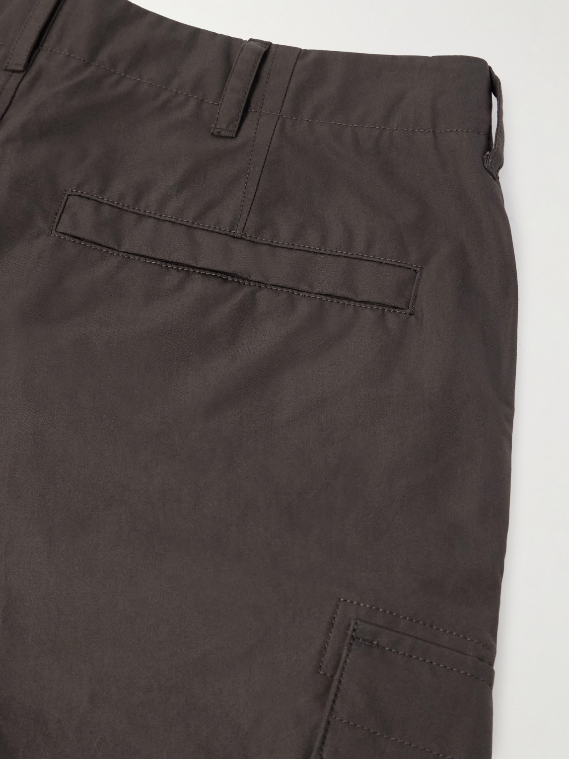 Stone Island Ghost Cotton-poplin Cargo Trousers In Brown