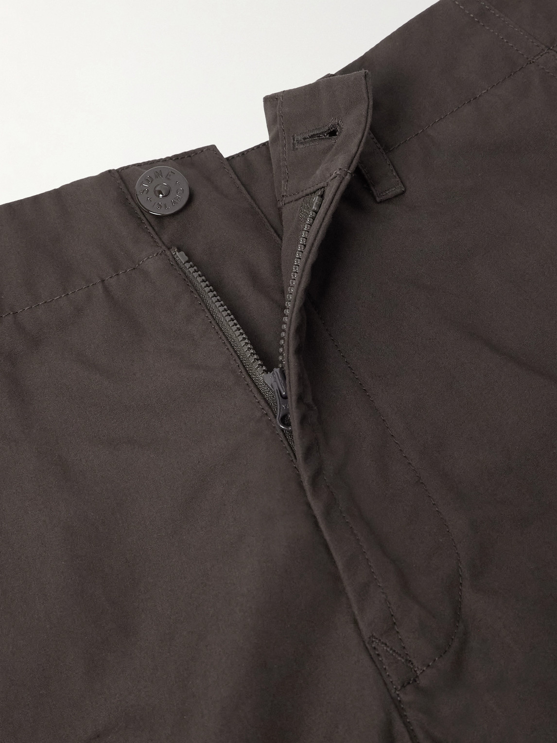 Stone Island Ghost Cotton-poplin Cargo Trousers In Brown